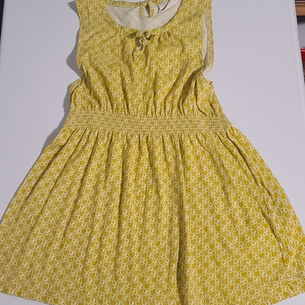 Mini Boden yellow apple tunic dress size 9-10 years